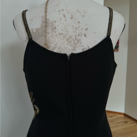 Night out dress black gold spaghetti straps - Picture 3 of 12